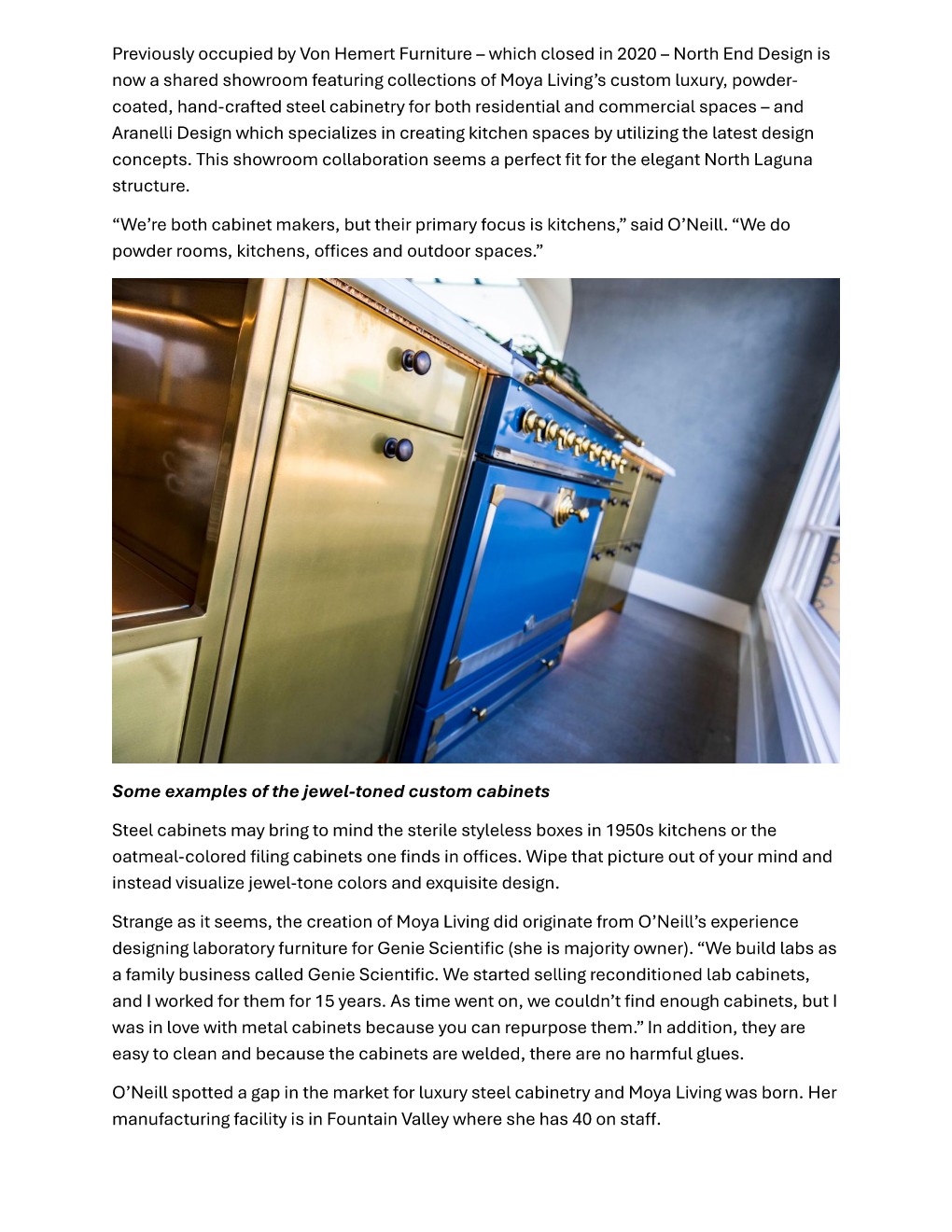 Moya Living of North End Design - Stu's News Page 002